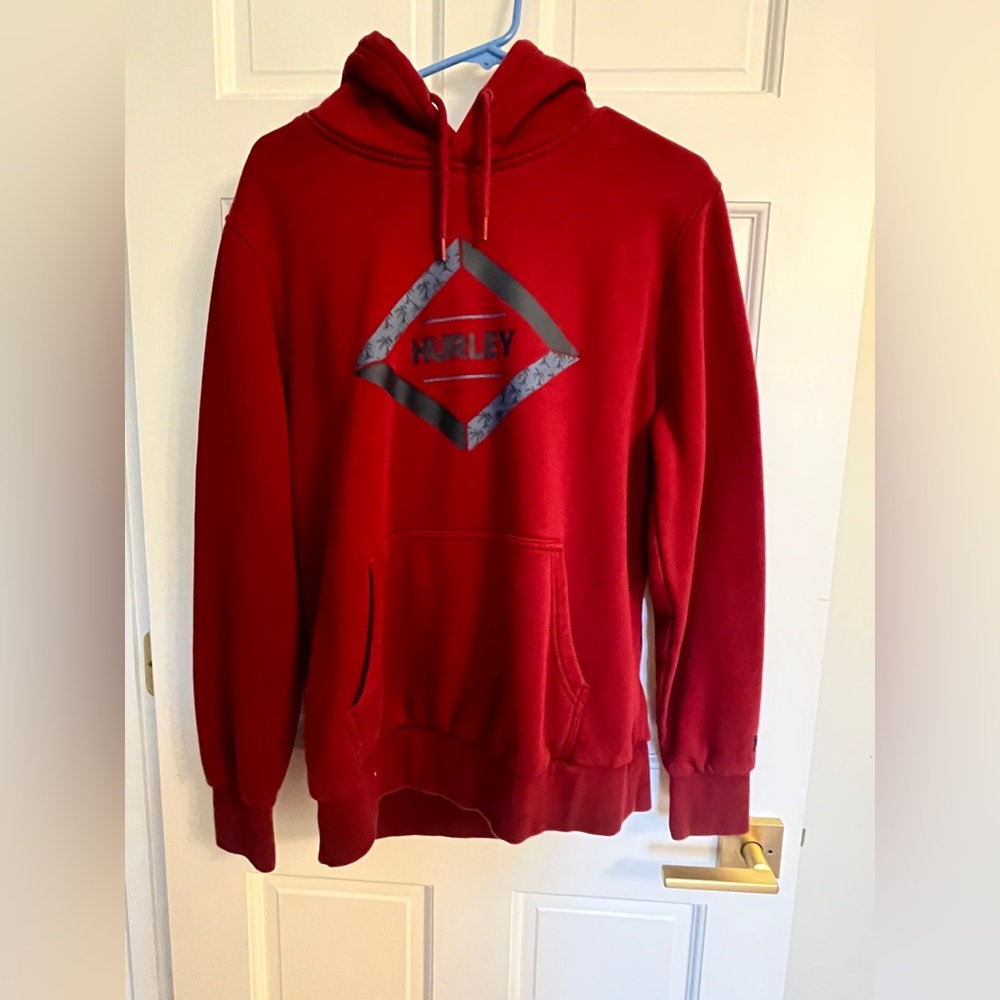 Hurley Crimson Hoodie with Black Logo